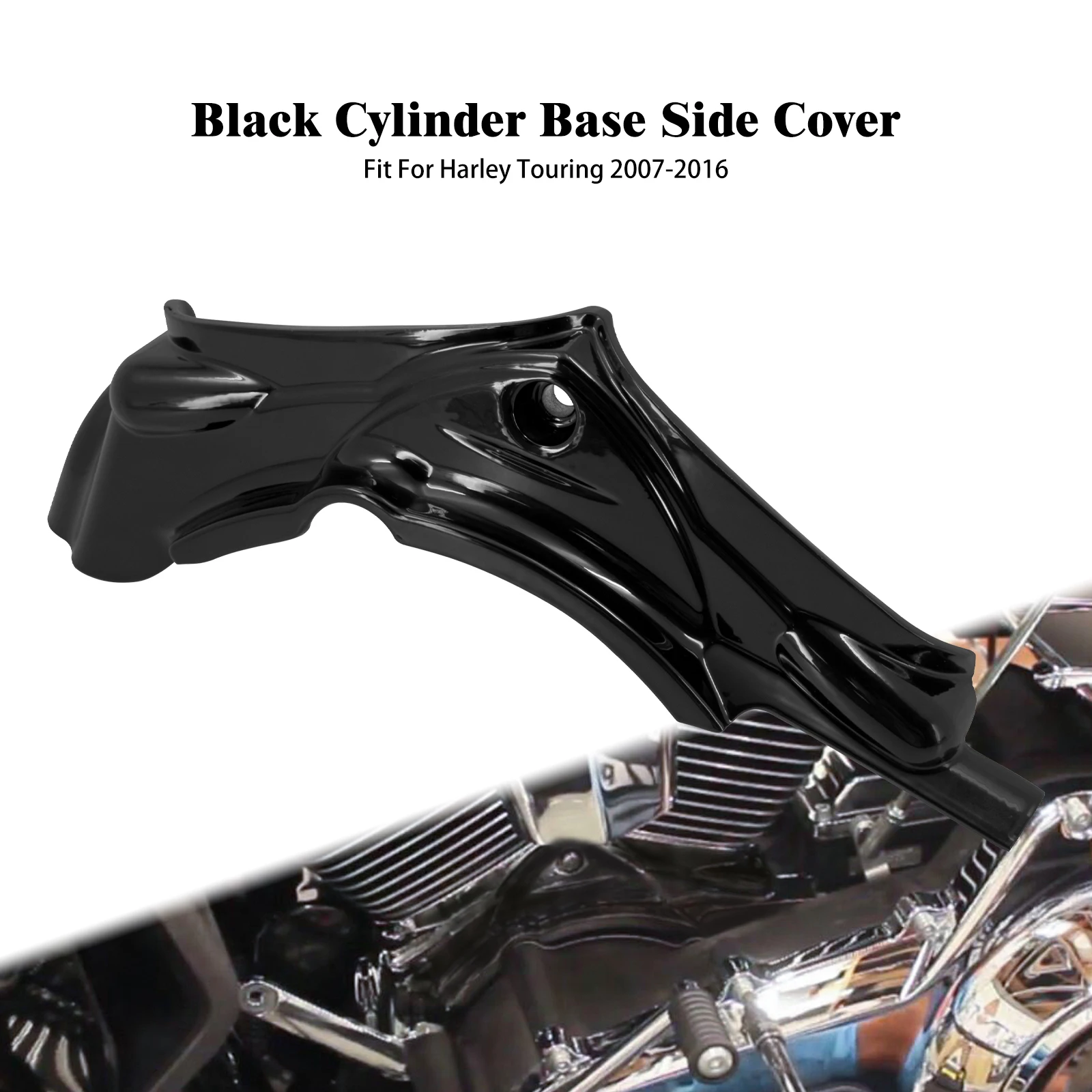 

Черная боковая крышка цилиндра для мотоциклов Harley Touring 07-16, Electra Road Street Glide, Road King, Trike и Dyna 06-16