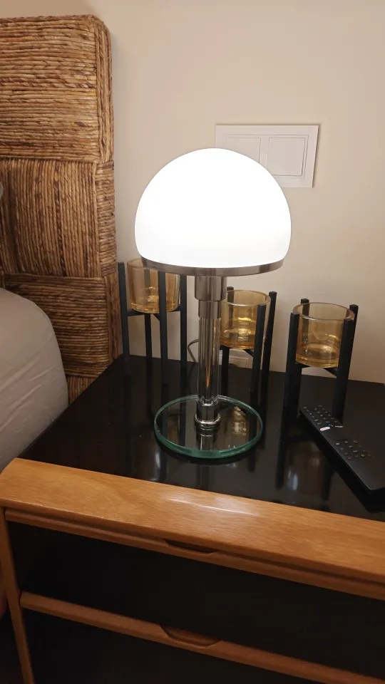 Bauhaus Chrome Mushroom Table Lamp, customer photo
