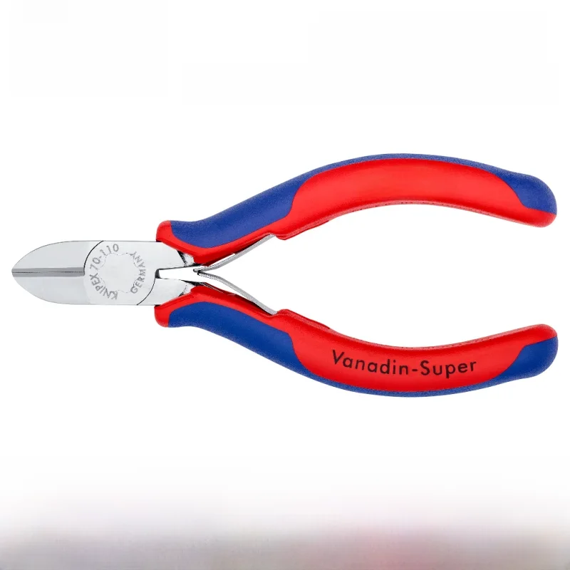 KNIPEX 70 15 110 Diagonal Cutting Plier 100mm Long Compact Chrome-plated Cutter Narrow Head Style for Use in Confined Areas