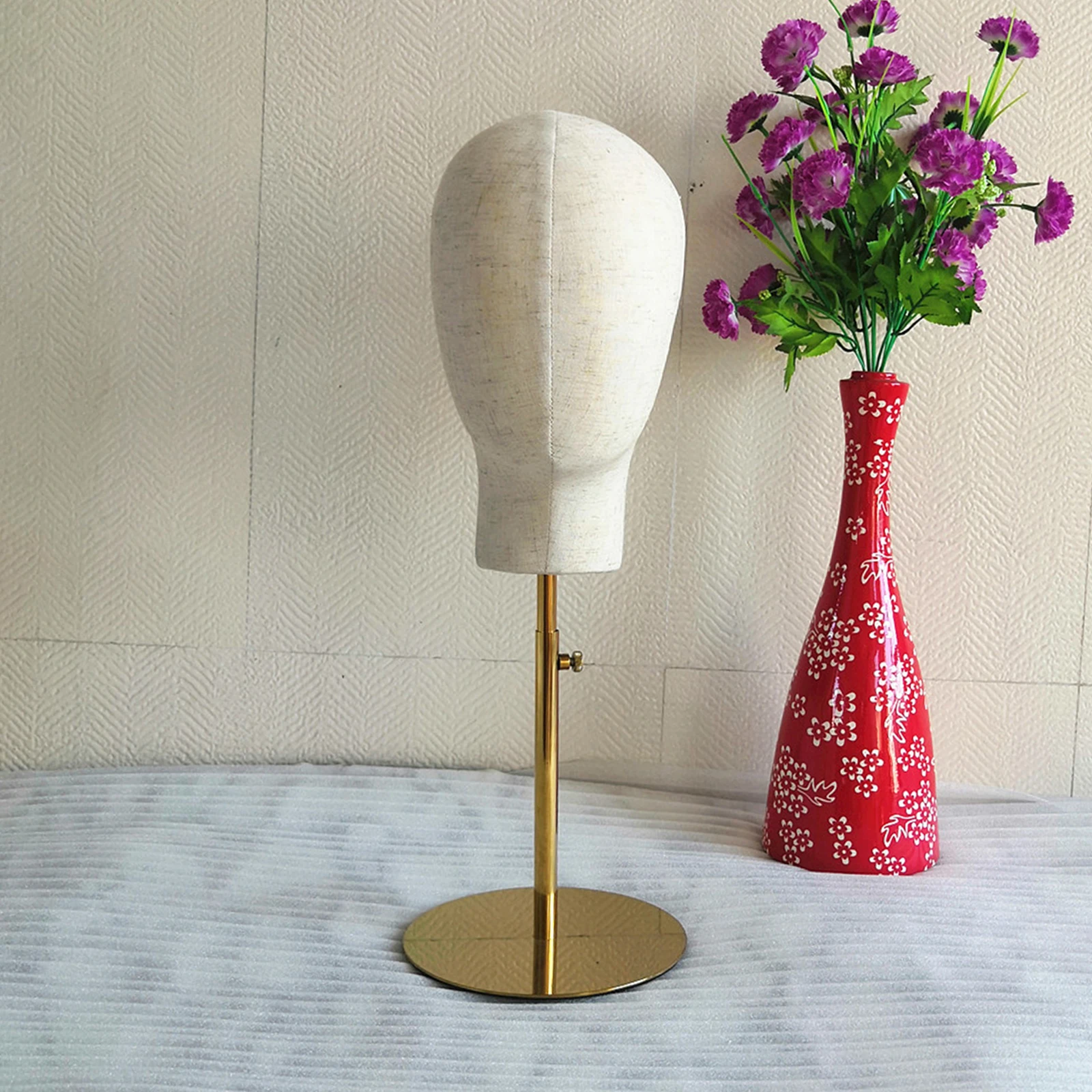 Oefenpop Hoofd Verstelbare Ronde Metalen Base Display Houder Voor Headset Hoofdtelefoon Hoofddeksels