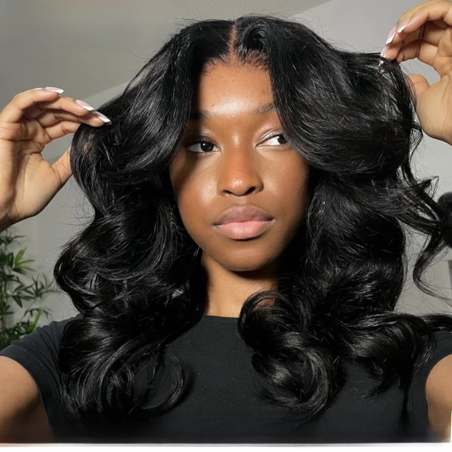 Wow Angel 2X6 Hd Lace Closure Pruiken Body Wave Human Hair Pruik Diep Middendeel Lijmloze Zwitserse Kanten Sluiting Pruiken Voor Vrouw 250% - afbeelding 2