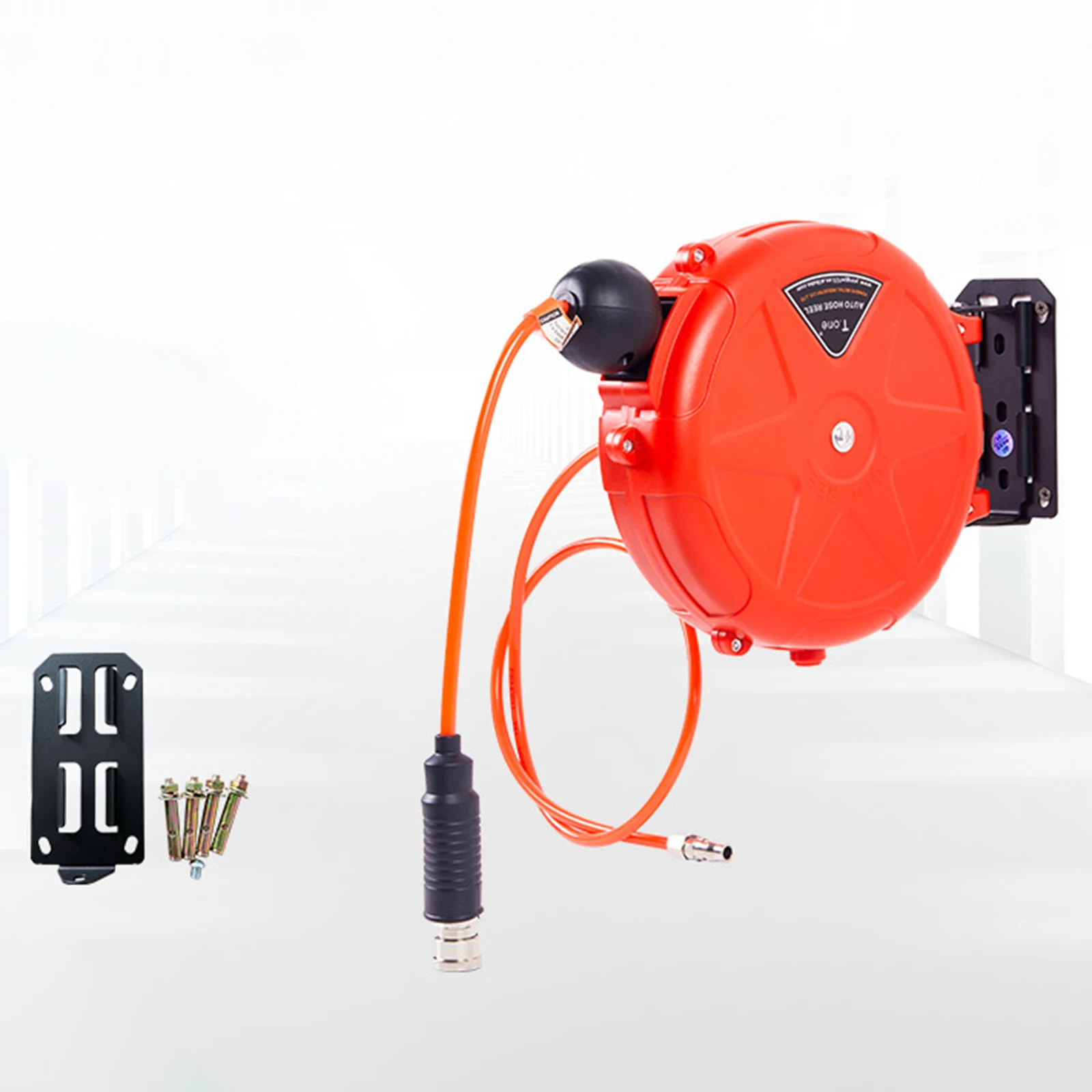 

10 м катушка для воздушного шланга, выдвижная резиновая шланговая трубка с автоматическим перемоткой, подвесная катушка для водяного шланга для мастерской, гаража, сада, улицы