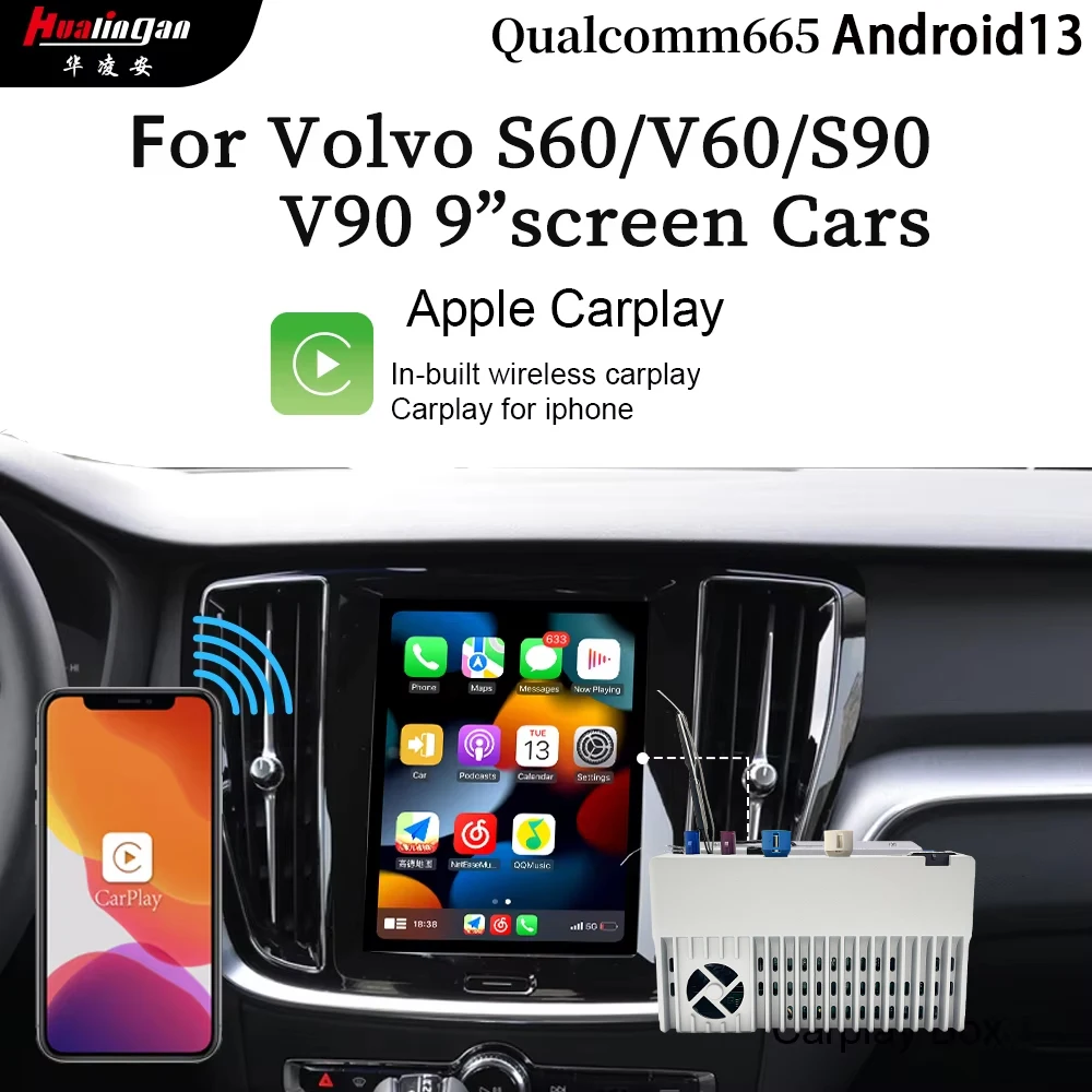 

Hualingan Android CarPlay Adapter For Volvo V60 S60 S90 V90 9" Radio Navi Update Multimedia System Fulll CarPlay Full Video