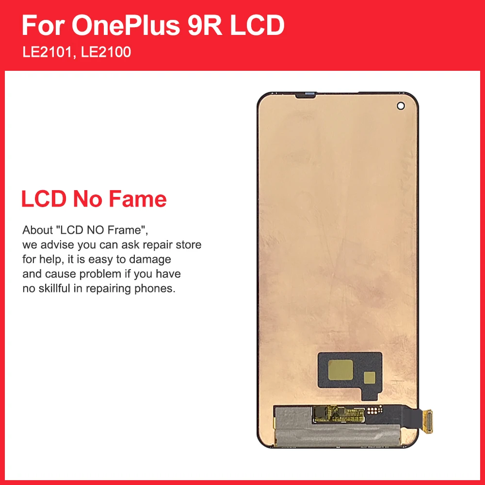 NEW AMOLED Display Screen for OnePlus 9 LE2113 Replacement, Lcd Display Digital Touch Screen with Frame for OnePlus 9 Pro Screen