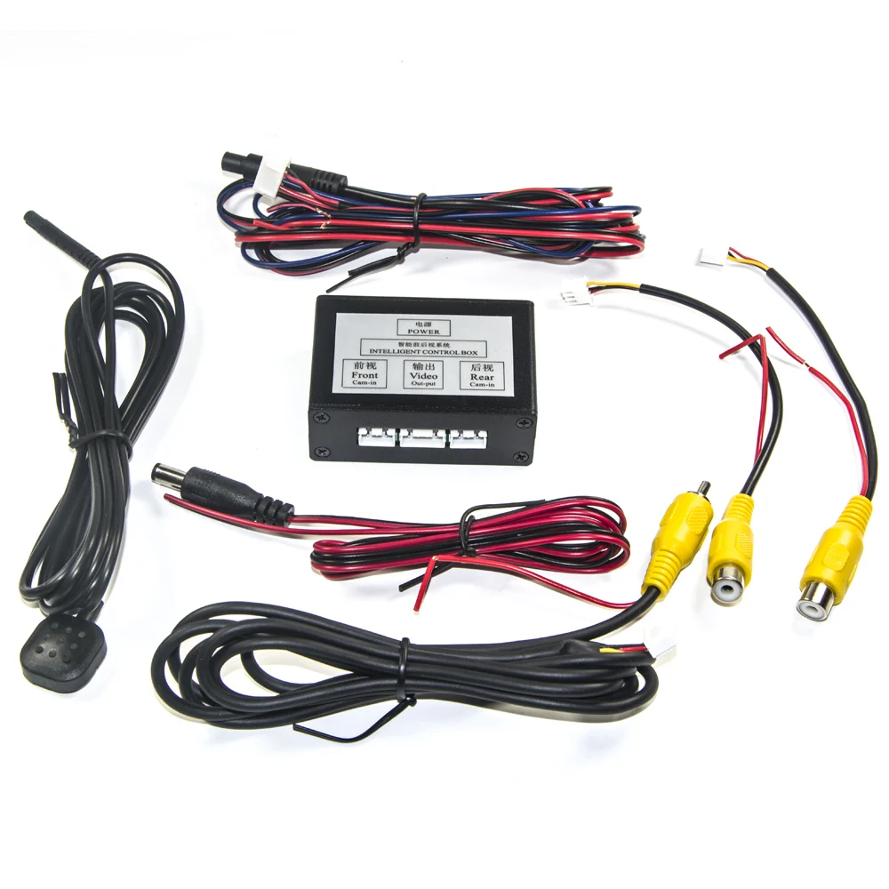 จอดรถกล้อง2 Way Channel วิดีโอกล่องควบคุมสวิทช์อัตโนมัติด้านหน้าด้านหลังแปลง Blind Zone ซ้ายขวา