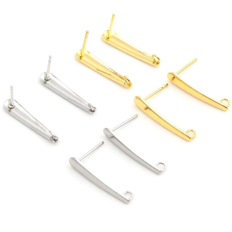 15x1 2mm/20x13mm 20 sztuk/partia 316 ze stali nierdzewnej pozłacane kolczyki szpilki haki ustalenia Earwire na artykuły jubilerskie — zdjęcie 2