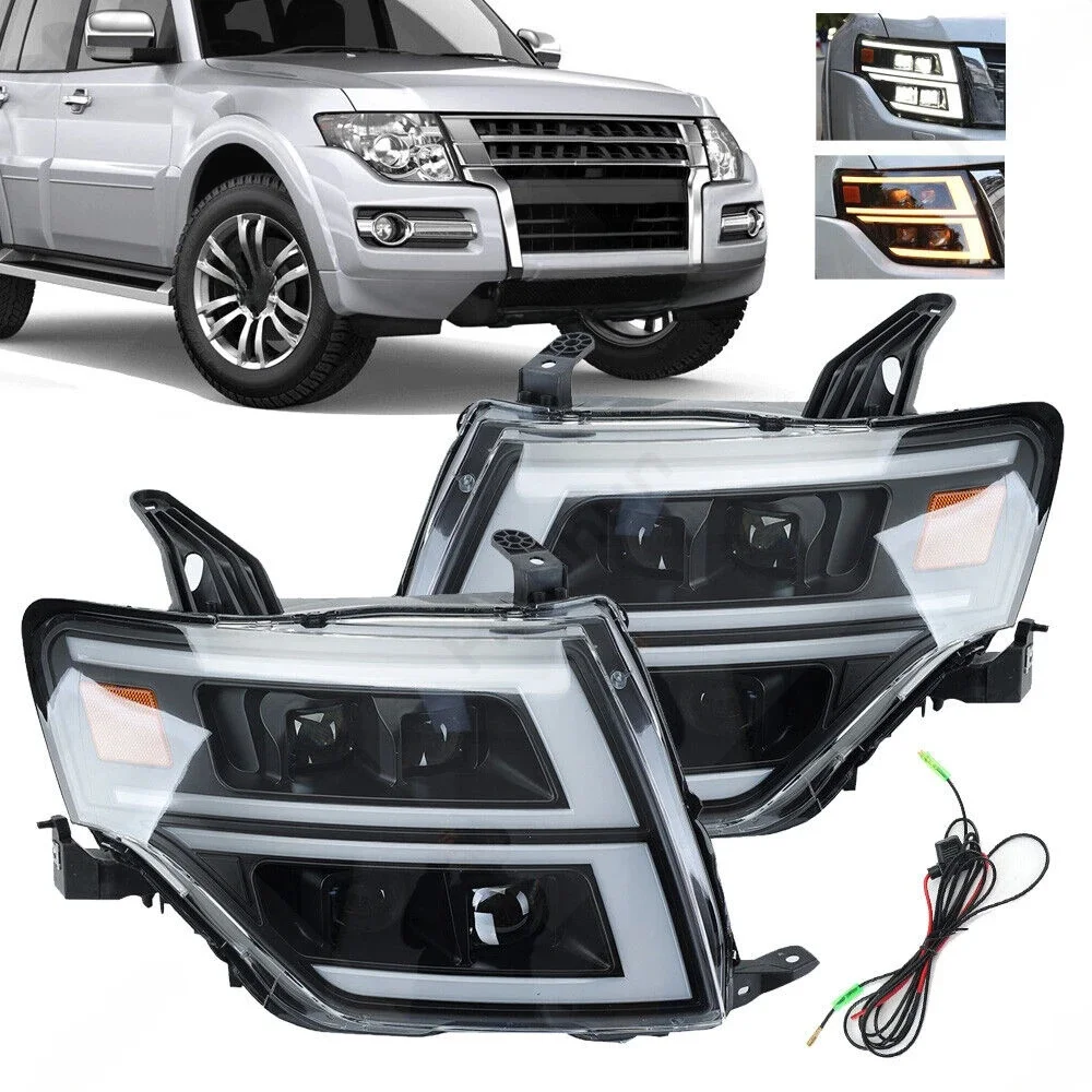 Voor Mitsubishi Pajero V97 V93 V95 V98 2006-2021 Montero Koplamp Led Lopende Voorlamp Koplamp Drl Sequentieel - afbeelding 2