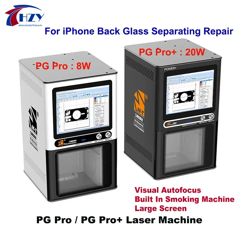 M-Triangel PGPro 20W 6W Back Glass Removal Laser Machine Built-in Smoking For iPhone 15pro 14 13 12 11 Back Cover Remover Repair