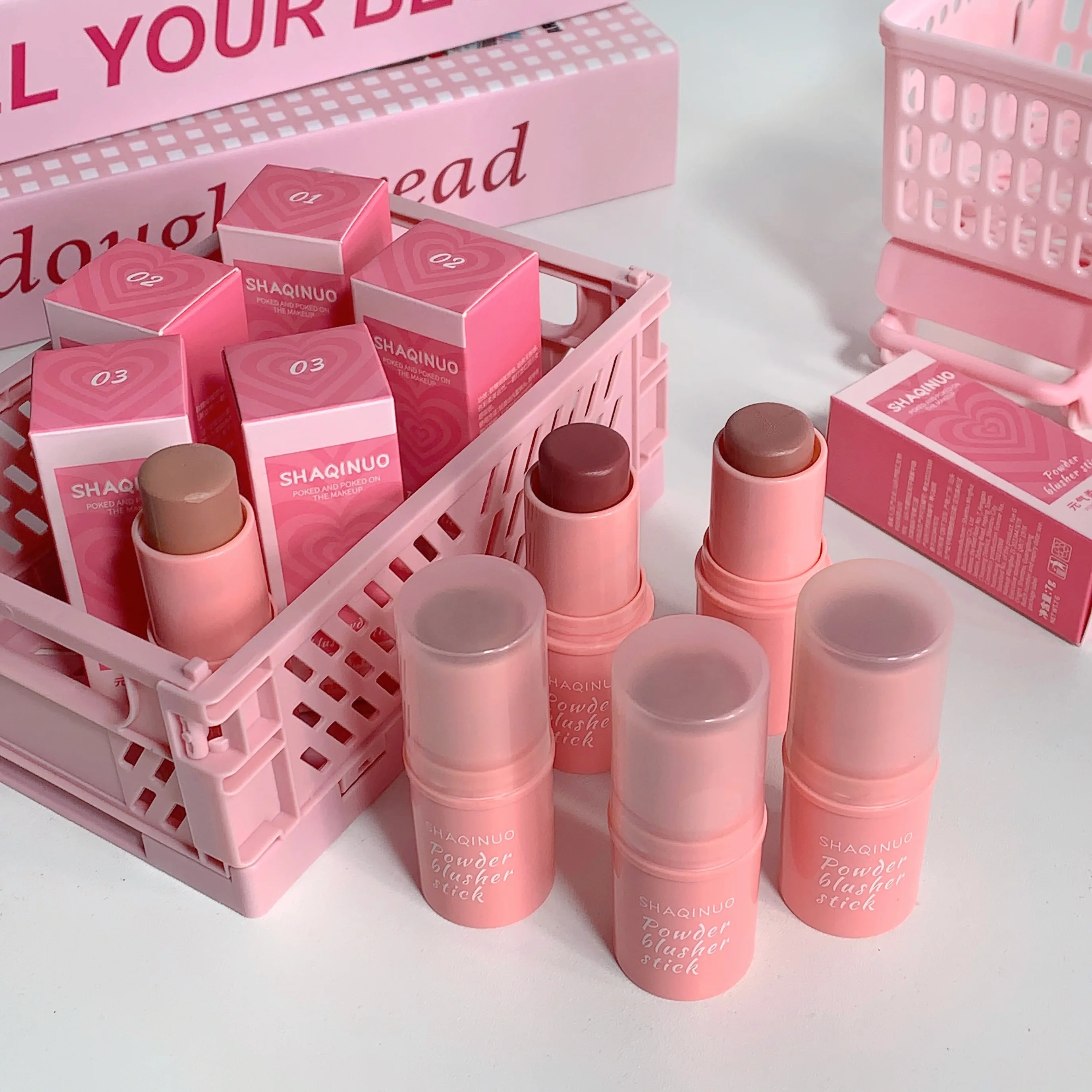 Colorete en barra multifuncional, acabado mate, crema colorete iluminadora para maquillaje natural diario, perfecto para maquillaje facial diario,