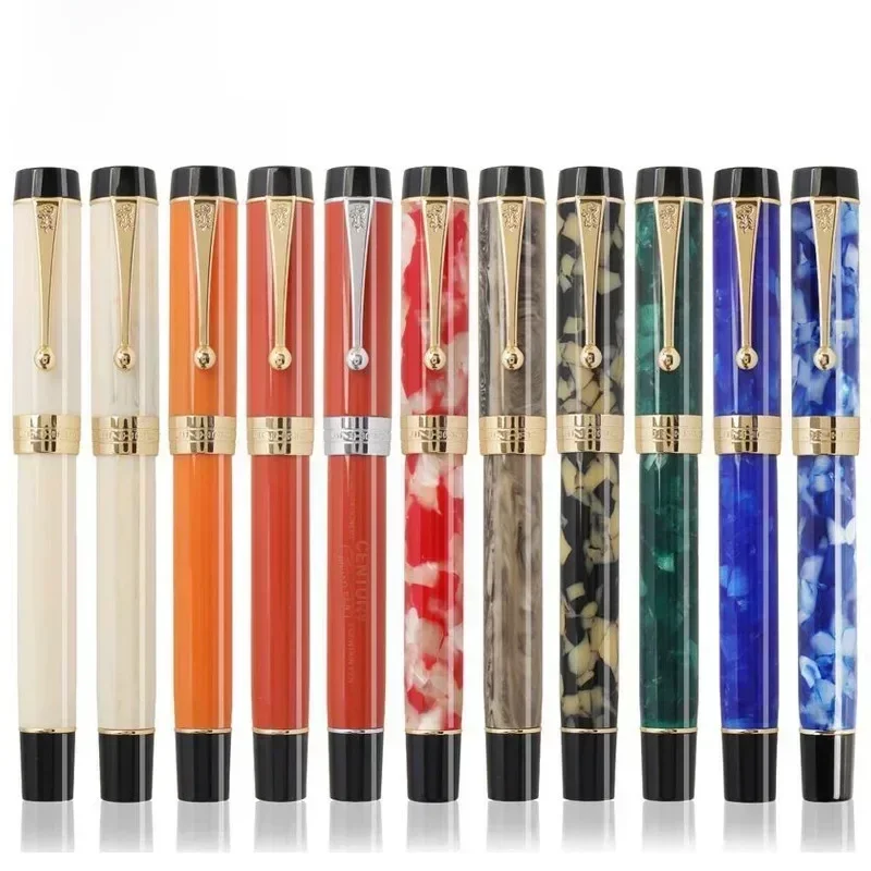 JINHAO 100 Centennial pióro wieczne z żywicy stalówka Fine 18KGP złoty klips biuro biznesowe prezent długopis biurowe artykuły szkolne PK 9019 — zdjęcie produktu 7