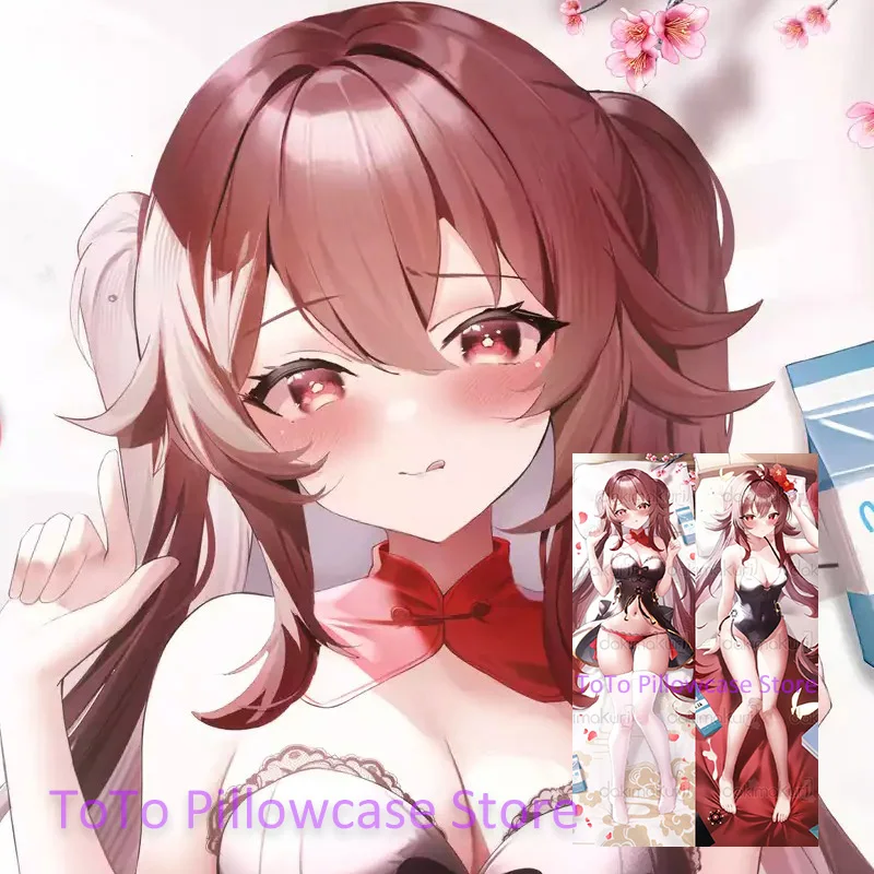 

Dakimakura Genshin Impact Hu Tao наволочка для тела аниме в натуральную величину 2WAY обнимающая подушка наволочка