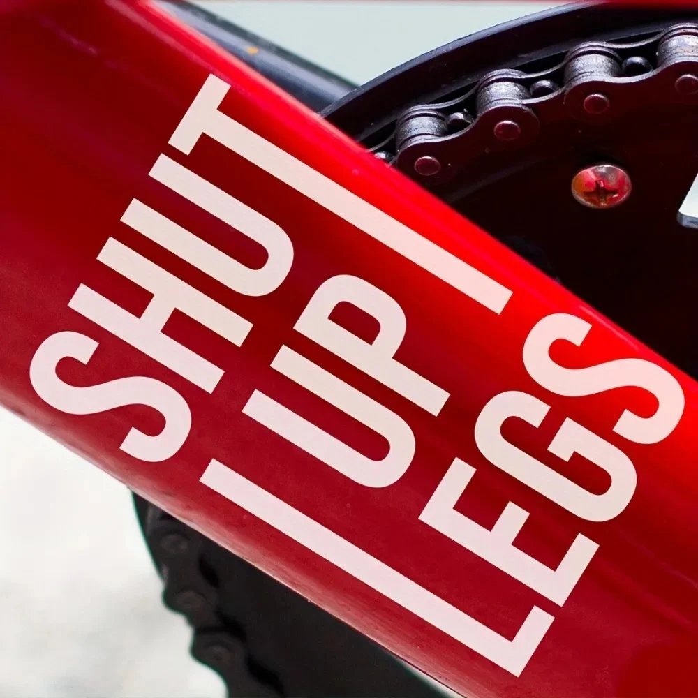 AliExpress NONE 1PC Shut Up Legs Road Bicycle Frame Stickers MTB Bike Top Tube Handlebars Waterproof Durable Vinyl Decals Motorcycle Accessories