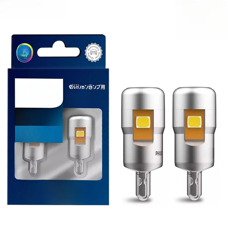 Philips LED T10 W5W 6000K 80LM Ultinon Pro6000 Pure White Bright Car Position Lamps Dashboard Plate Light No Error 11961U60CWX2