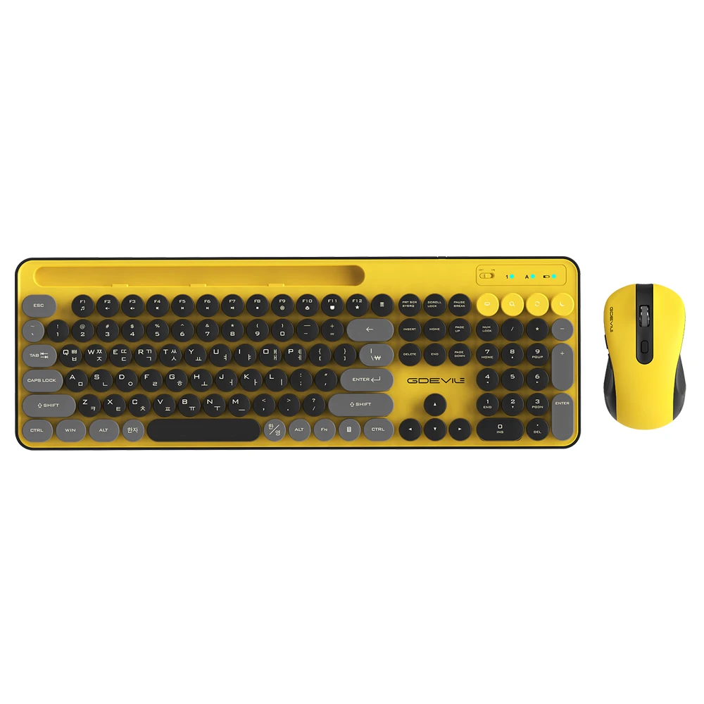 مجموعة ماوس لوحة المفاتيح اللاسلكية منخفضة الضوضاء من Gdevil Mk700W