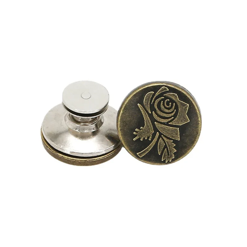 18 مللي متر أزرار معدنية فضية لا خياطة زر الجينز ل فضفاضة تناسب الجينز تشديد حزام استبدال أزرار الملابس زر جان