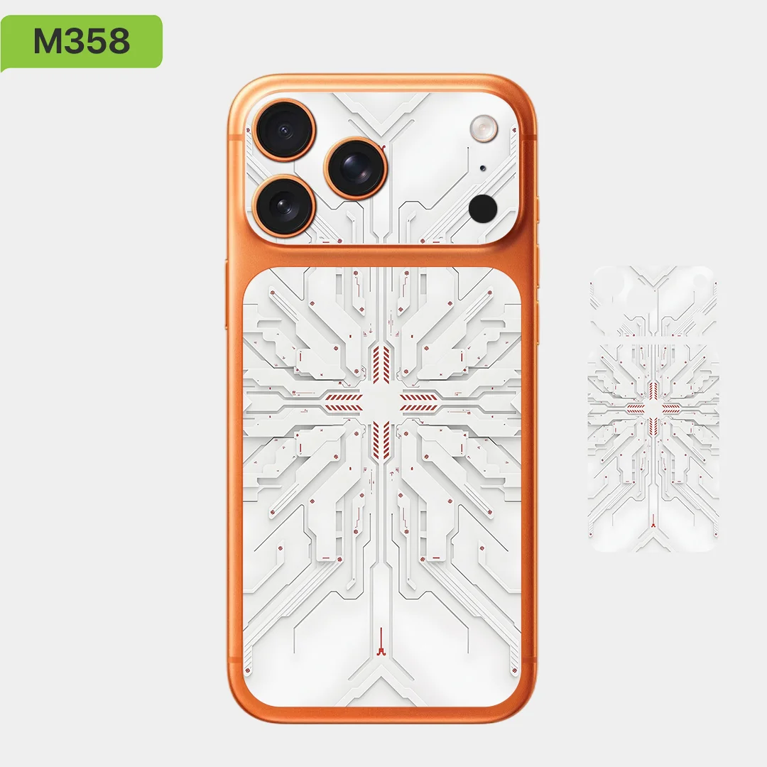NEXA Skin Wrap para iPhone 17 Pro max/iPhone 17 Pro, skins de colección de máquinas, leva y batería, BC0036