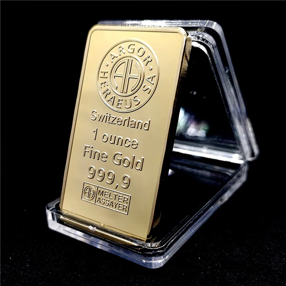 Switzerland One Ounce Fine Gold 9999 Gold Bars Gold Bullion Commemorative Bullion Decoration