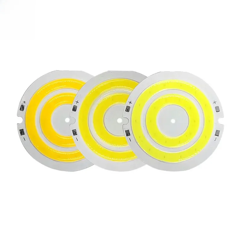 3V LED-Licht, 50 mm Durchmesser, runder COB-Chip, Doppelring-LED-Lampe, 3,7 V, 5W LED-Birne für DIY-Arbeitsscheinwerfer, Hausdekor-Beleuchtung