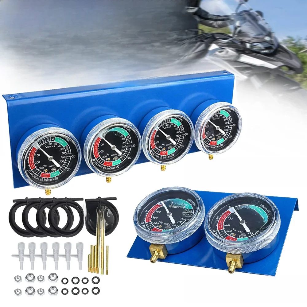 Voor 2/4 Cilinder Motorfiets Carburateur Carb Synchro Kit Ontsteking Tester Balancer Test Meters Set Motor Diagnostic Tools - afbeelding 2