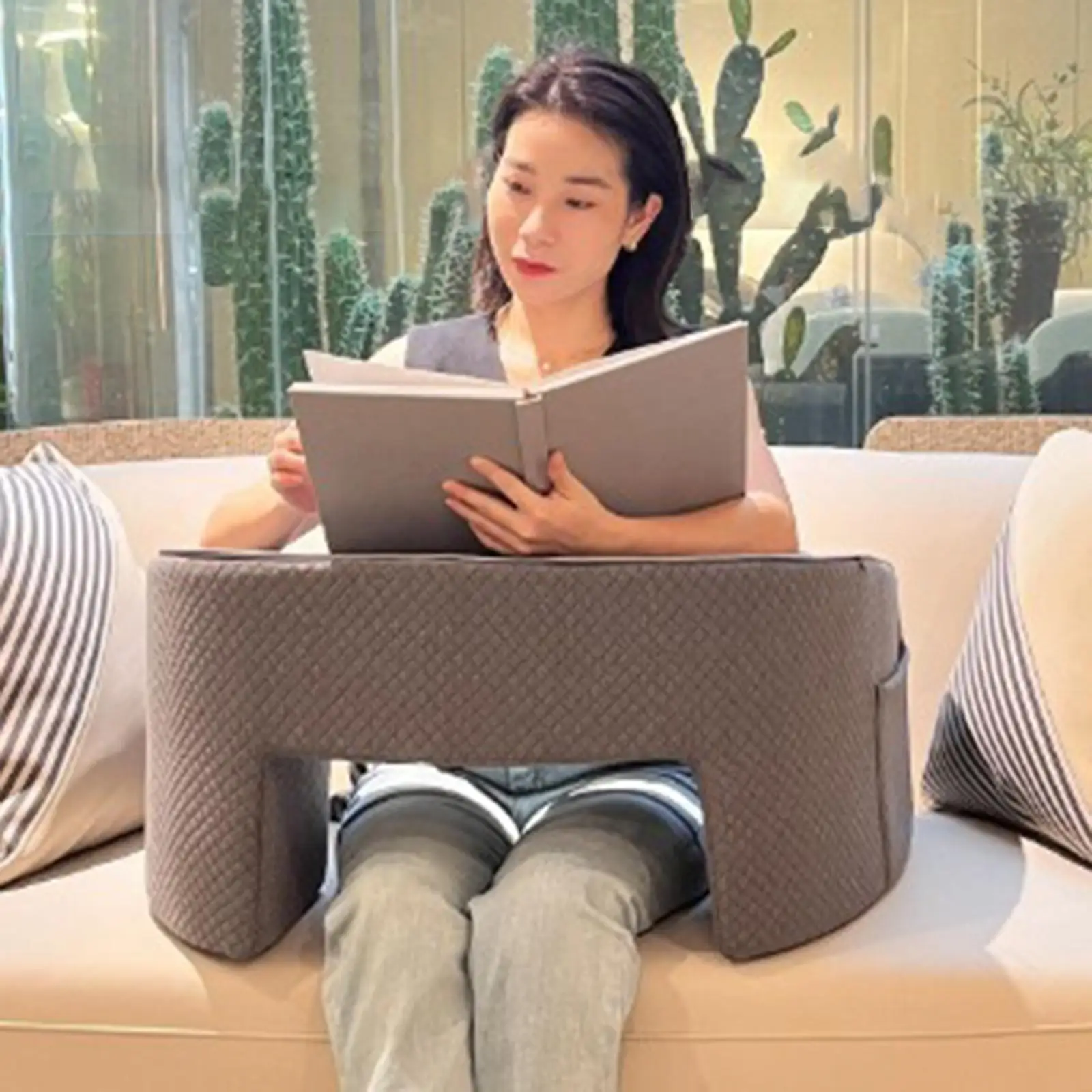 Gaming Pillow for Lap,Reading Pillow for Bed Memory Foam Bed Rest Pillow for Reading, Working, Playing game