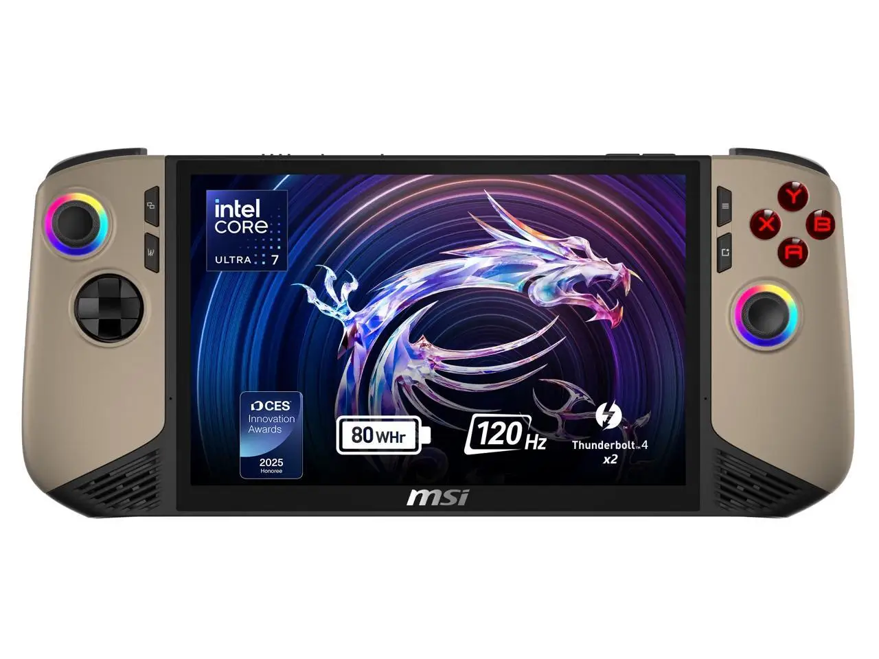 

MSI Claw PC Gaming Handheld: Intel Ultra 7-258V, 8" FHD 120Hz Display, 32GB LPDDR5, 1TB NVMe SSD, MicroSD Card Reader, Thunderbolt 4, Win 11 Home: Black 8 AI+ A2VM-001US