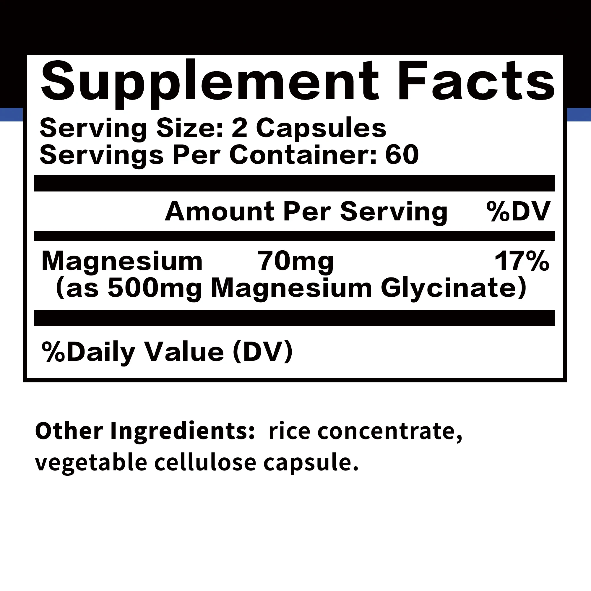 Magnesium Glycinate 500mg - Nerve, Muscle, Bone & Heart Health, Improved Sleep, Stress & Anxiety - 120 Capsules