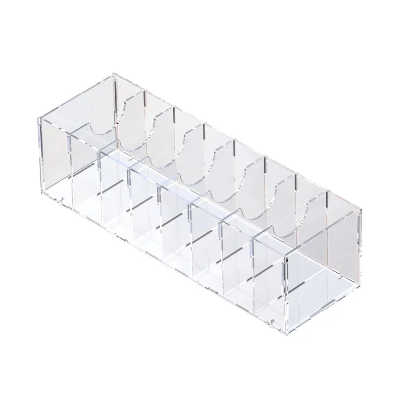 5/8/11 Compartments Acrylic Belt Organizer, Acrylic Belt Container Storage Holder, Clear Belt Display Box for Closet Tie Bow Tie