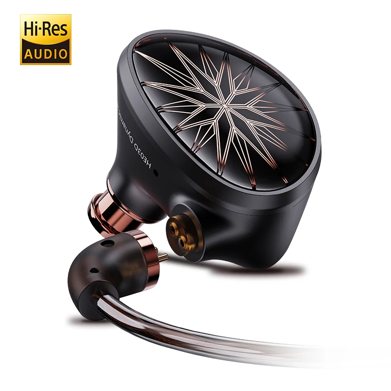 Whizzer Kylin HE03D 1 12mm LDC Diaphragm Dynamic Driver 6N OCC Cables HIFI IEMs Large Soundstage in-Ear Earphones