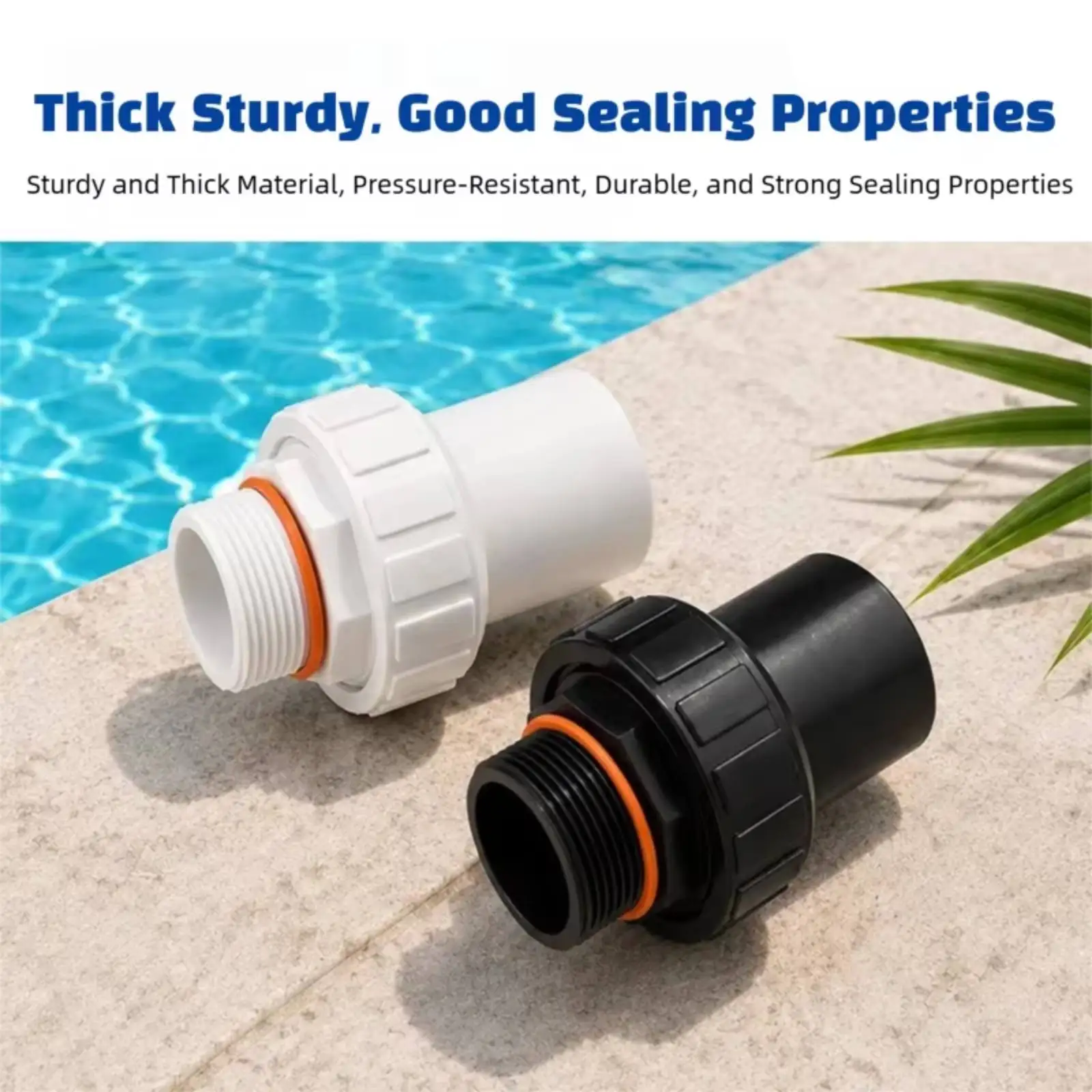 Swimming Pool Sand Filter Coupling Pool Pump Union Connector 1.5 Inch Pool Pump Connector Ribbed Nut Sand Filter Accessory