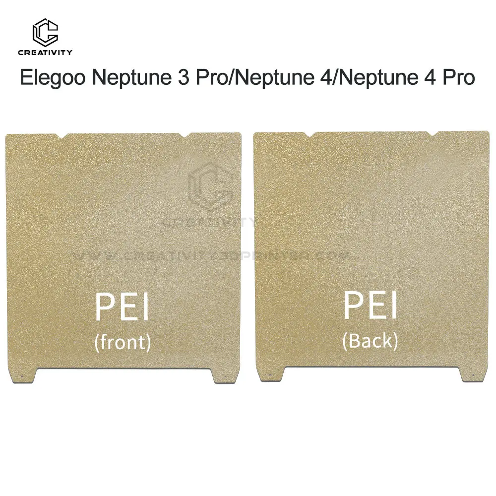 Double Sided Textured Board PEI Sheet Fit  Neptune 4/4 Pro Heated Bed Spring Steel Flex Platform For NP4,N4P Neptune 3 Pro