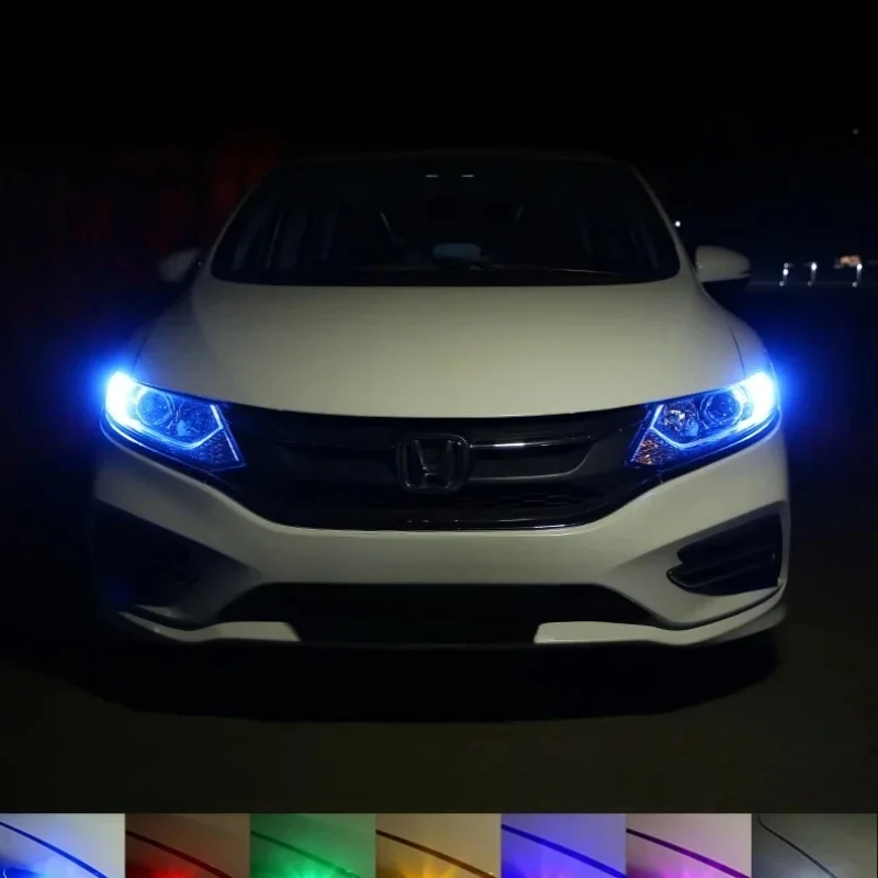 Car and motorcycle high brightness T10 width indicator dual color white yellow turn signal T15 3030 8 tail light bulb