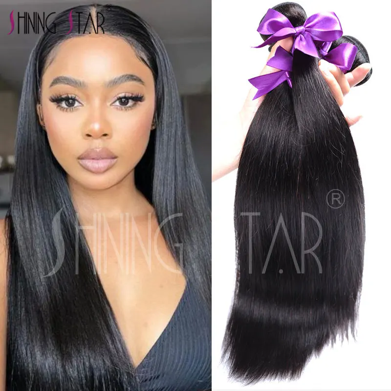 

12-30 Inch Bone Straight Human Hair Weave Bundles 12 A Brazilian Natural Color 100% Remy Human Hair Extension 1 3 Bundles Weft