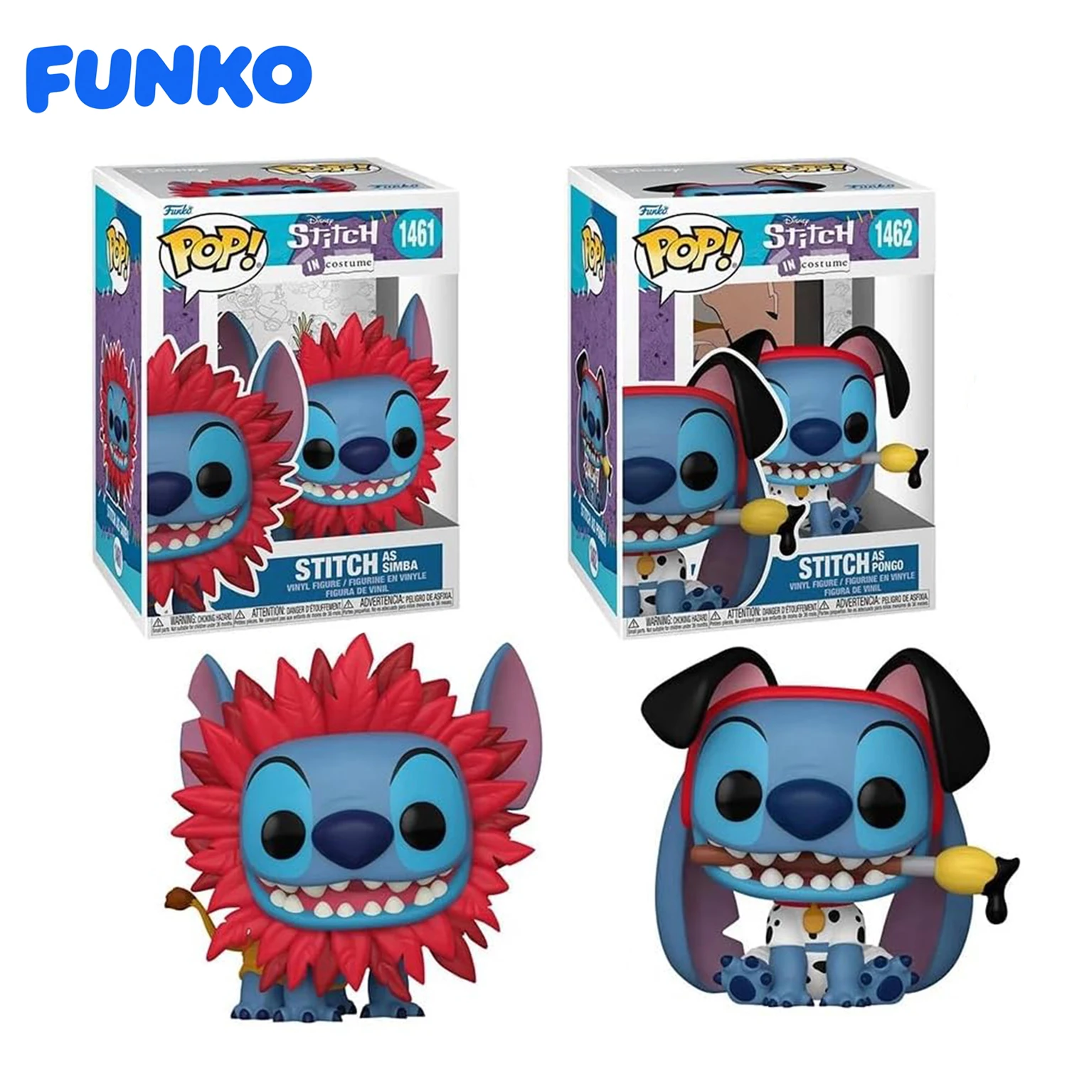 

Funko Pop Stitch Costume: Stitch as Simba / Stitch as Pumbaa, Official Merchandise - Model Figure for Collectors and Display.