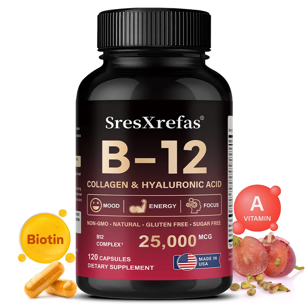Vitamin B12, Supports Production of Energy, Red Blood Cells, Healthy Nervous System, Promotes Cardiovascular Health, Non-GMO