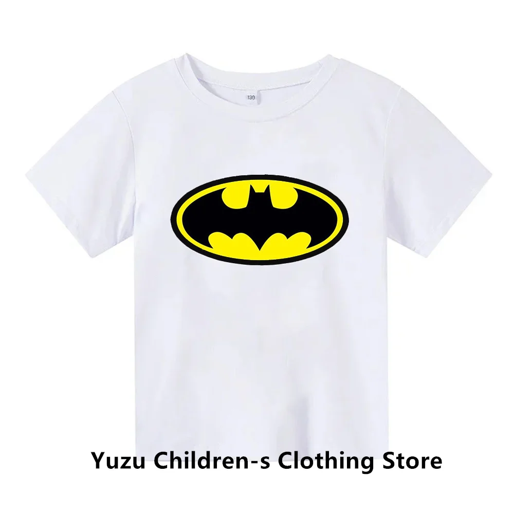 Marvel Batman Fashion Printing Brand Summer Children's T-Shirt Children's Baby Short Sleeve T-Shirt Boys and Girls Top Gift