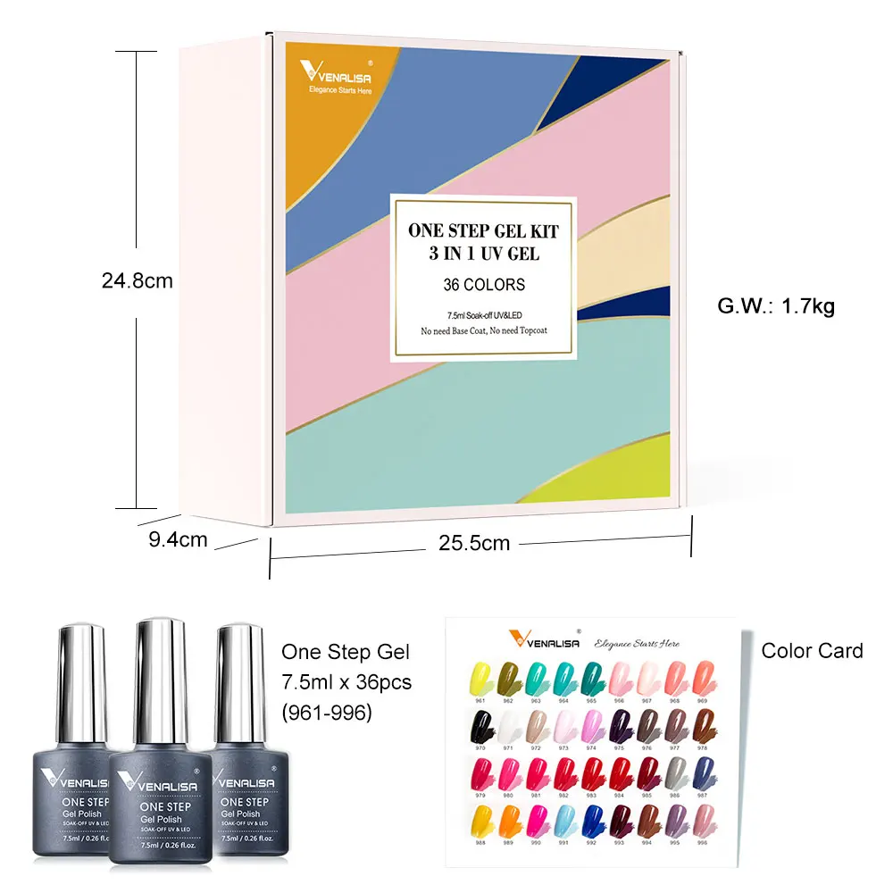 VIP5 VENALISA Gel-Nagellack-Set, Hema Free Nude Pink Glitter, wunderschöne Farbe, Nagelmaniküre, Soak Off UV-LED-Nagelgel-Lack-Set – Detail 17