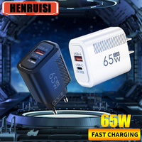PD 65W Fast Charger GaN USB Type C Charge EU/US Plug Wall Charger Adapter For iPhone Xiaomi Huawei Samsung USB C Phone Charger