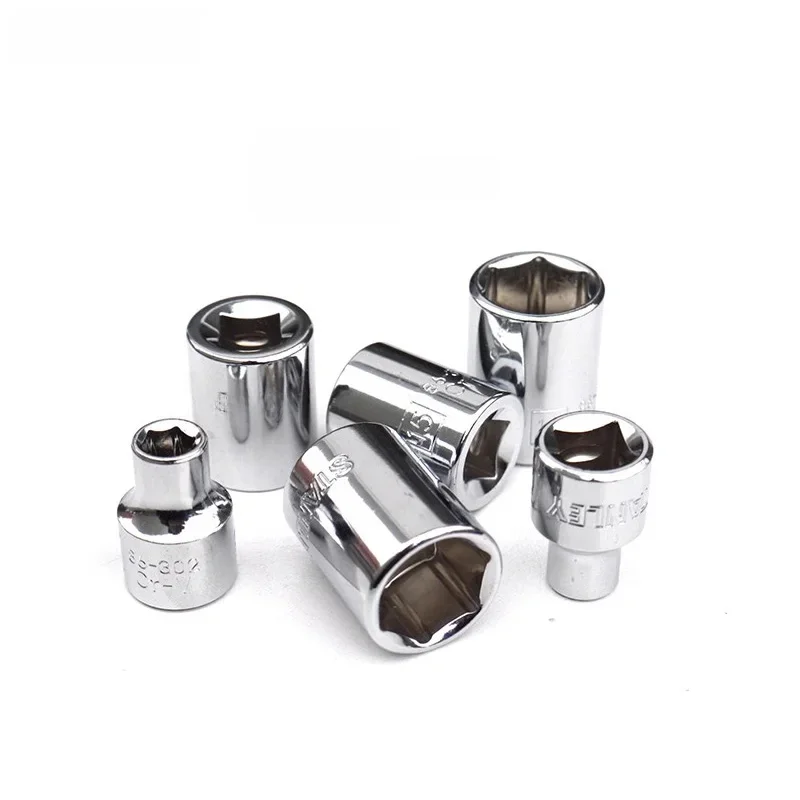 Stanley 1 pièce 6pt 3/8 lecteur 6/7/8/9/10/11/12/13/14/15/16/17/18/19/20/21/22/23/24mm écrou à douille entraînement têtes carrées outils à cliquet