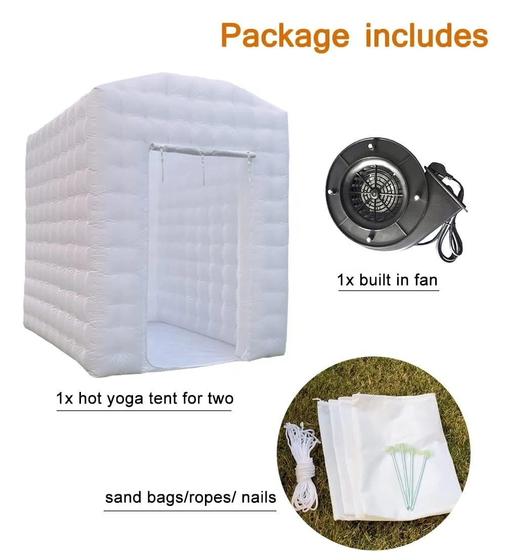 Hot 7*9ft Portable  Inflatable Hot Yoga Dome Tent Portable Yoga Tent Backdrop for Home Indoor  Meditation Fitness Space
