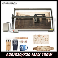 ATOMSTACK A20 S20 MAX 130W Laser Engraving Cutting Machine Wifi with Air Assist 800*400mm CNC for Wood Metal Granite Leather