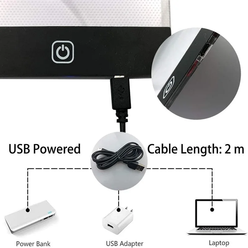 A4 LED Copy Board Light Tracing Box A4 LED Light Pad Tracing pad for Diamond Painting A4 Artist tracing Light pad Copy Tablet