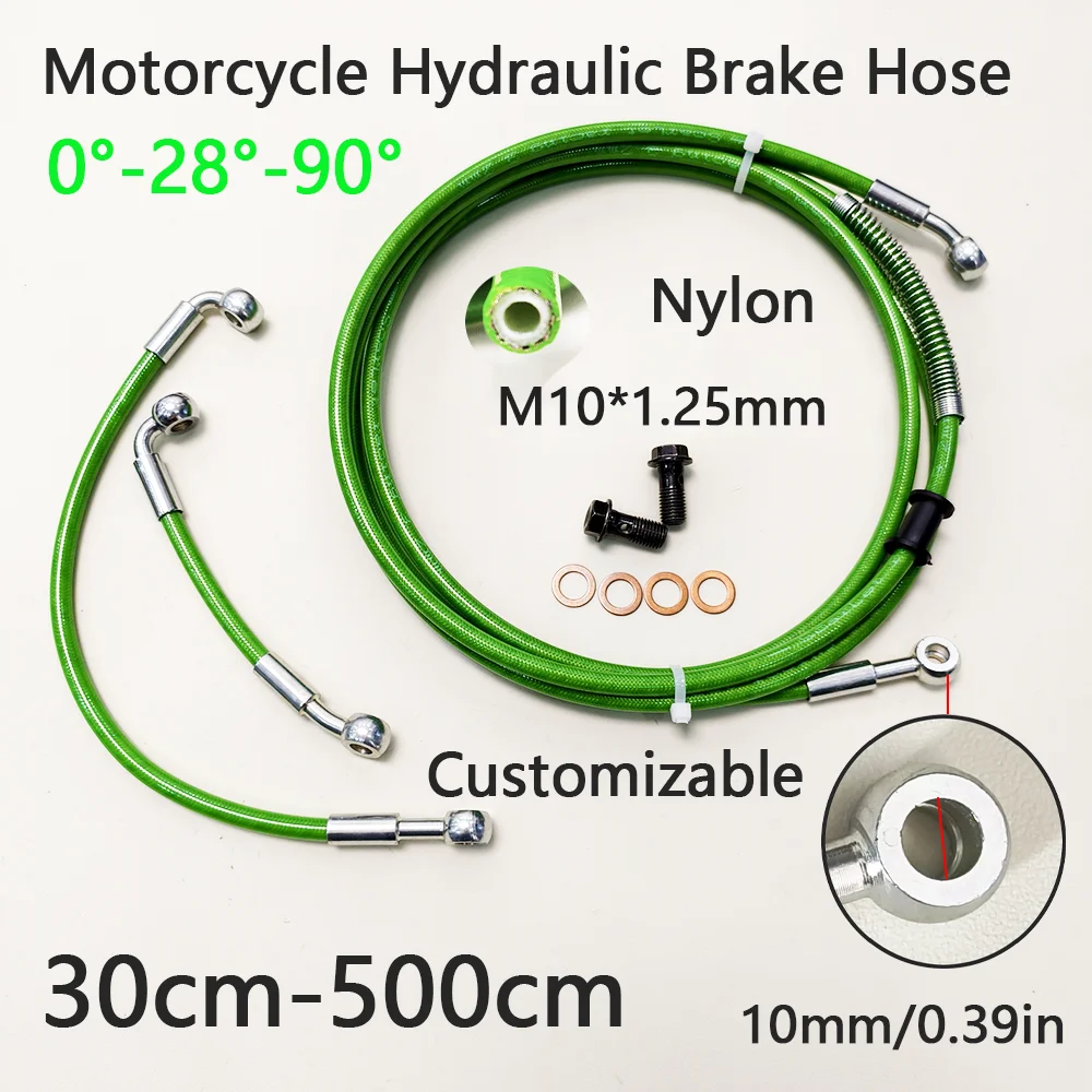 

30cm-500cm M10 Motorcycle Hydraulic Reinforced Brake Clutch Oil Hose Line Pipe For KTM Honda Yamaha ATV Dirt Pit Racing Bike