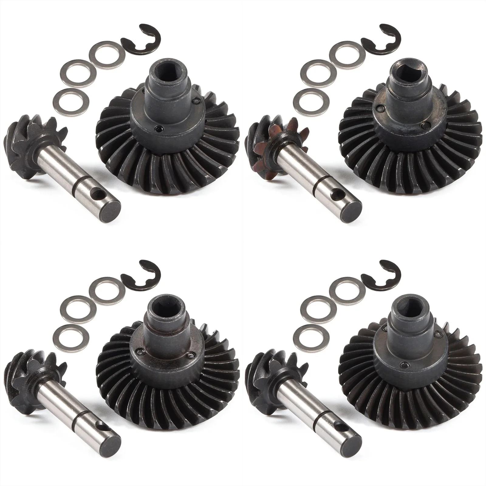 Jeu d'engrenages de surdrive en acier trempé 8/24T 8/27T 8/30T 8/33T pour Vanquish H10 Optic Phoenix VRD F10 SCX10 AR44 AR45 Capra F9 Portal
