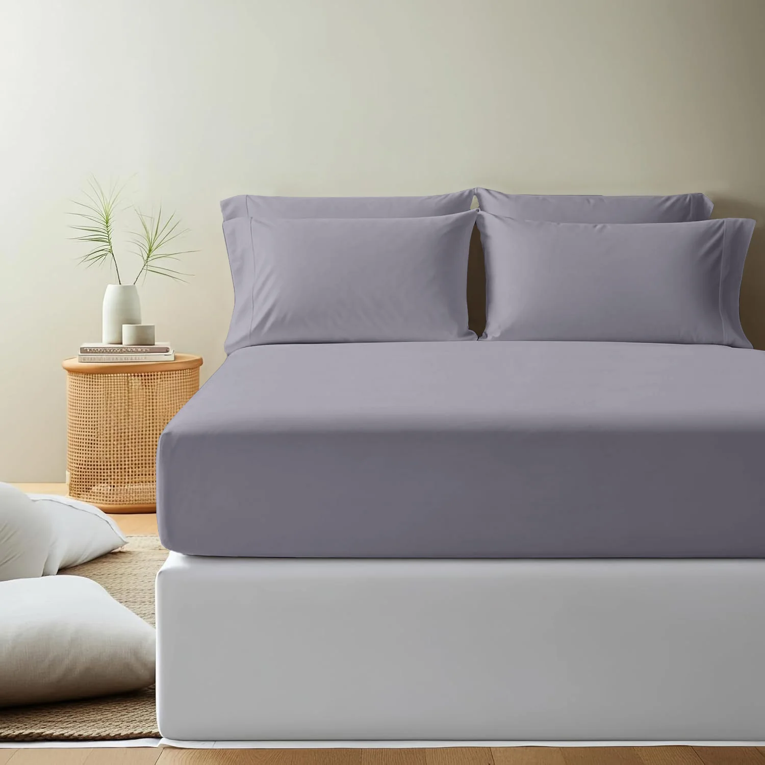 Spannbettlaken mit 40 cm tiefer Tasche – robuste Hotelqualität, ultra tief für hohe Matratzen, extra stark elastisch, kein Pop