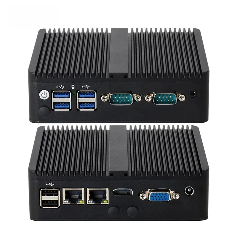 Intel Celeron Bezwentylatorowy Przemysłowy IoT Mini PC J6412 J2900 J1900 2x COM RS232 RS485 2x Gigabit Ethernet Obsługa WiFi 3G 4G SIM — zdjęcie produktu 7