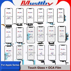 Musttby 5pcs Touch Digitizer With OCA For iPhone X Xs max XR 11 12 13 Digitizer Touch Screen Issues Panel Repairing Pass All ios