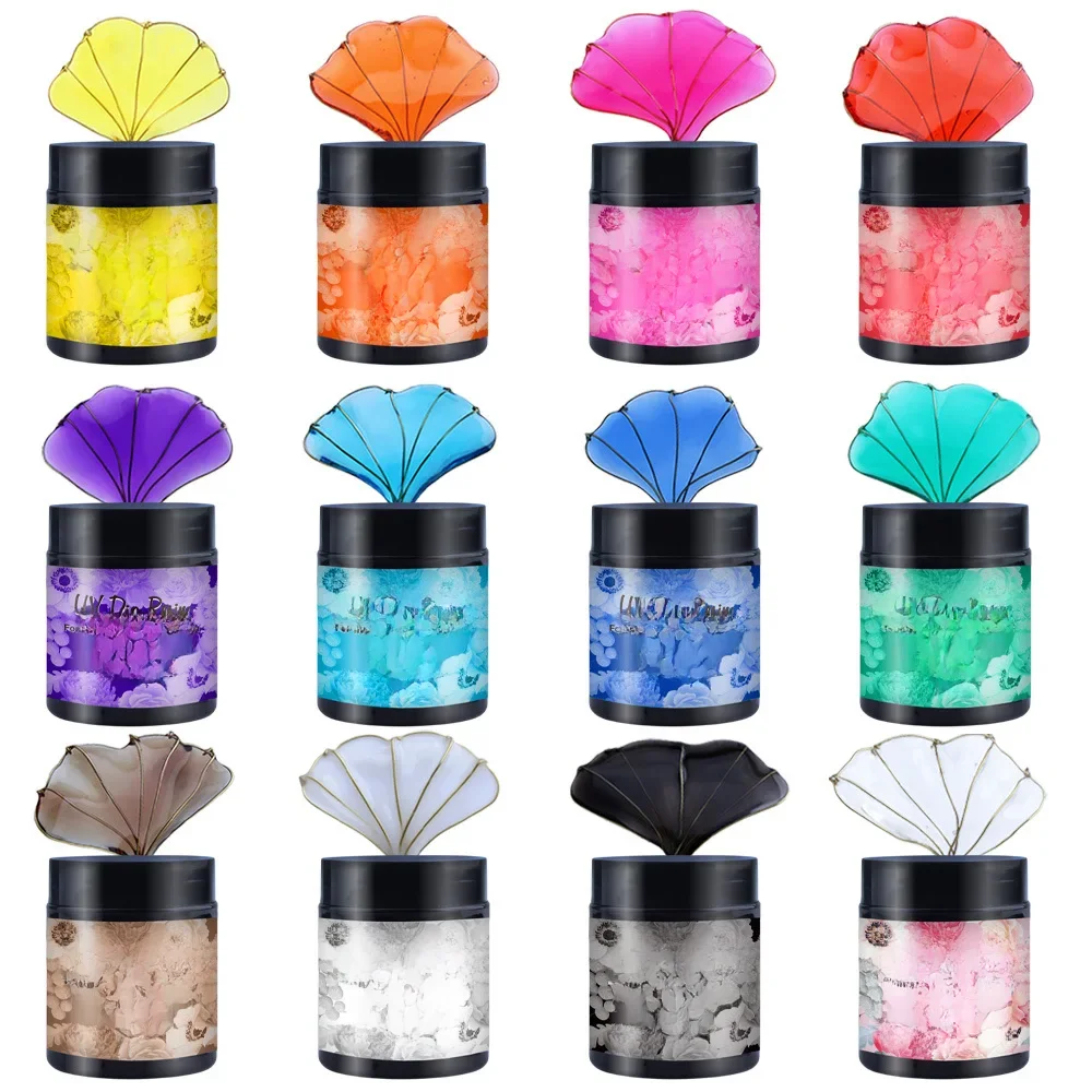 40/100ml Klej żywiczny UV DIP Szybkoschnący płyn do tworzenia kwiatów kryształowych do drutu metalowego Zanurzany kryształowy nakrycie głowy Biżuteria — zdjęcie 2