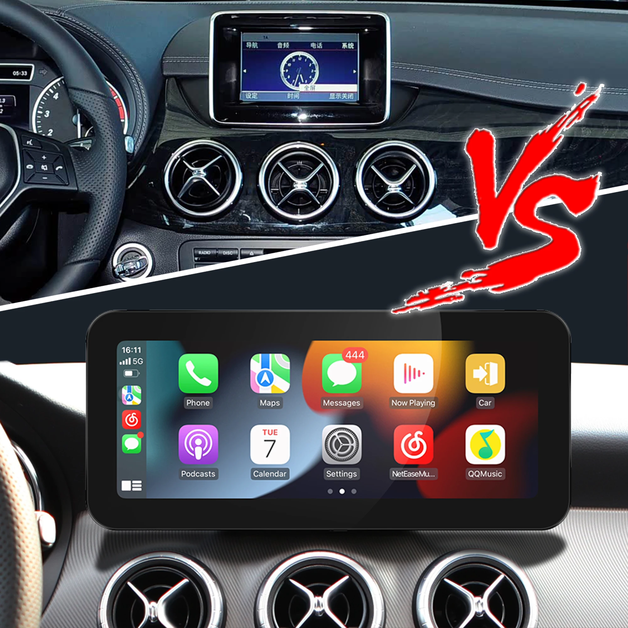 ل 10.25 مرسيدس شاشة تعمل باللمس ترقية CLA الفئة c117 NTG 5.1/5.2 CarPlay اللاسلكية أندرويد السيارات أندرويد التطبيقات اسم Google m #4