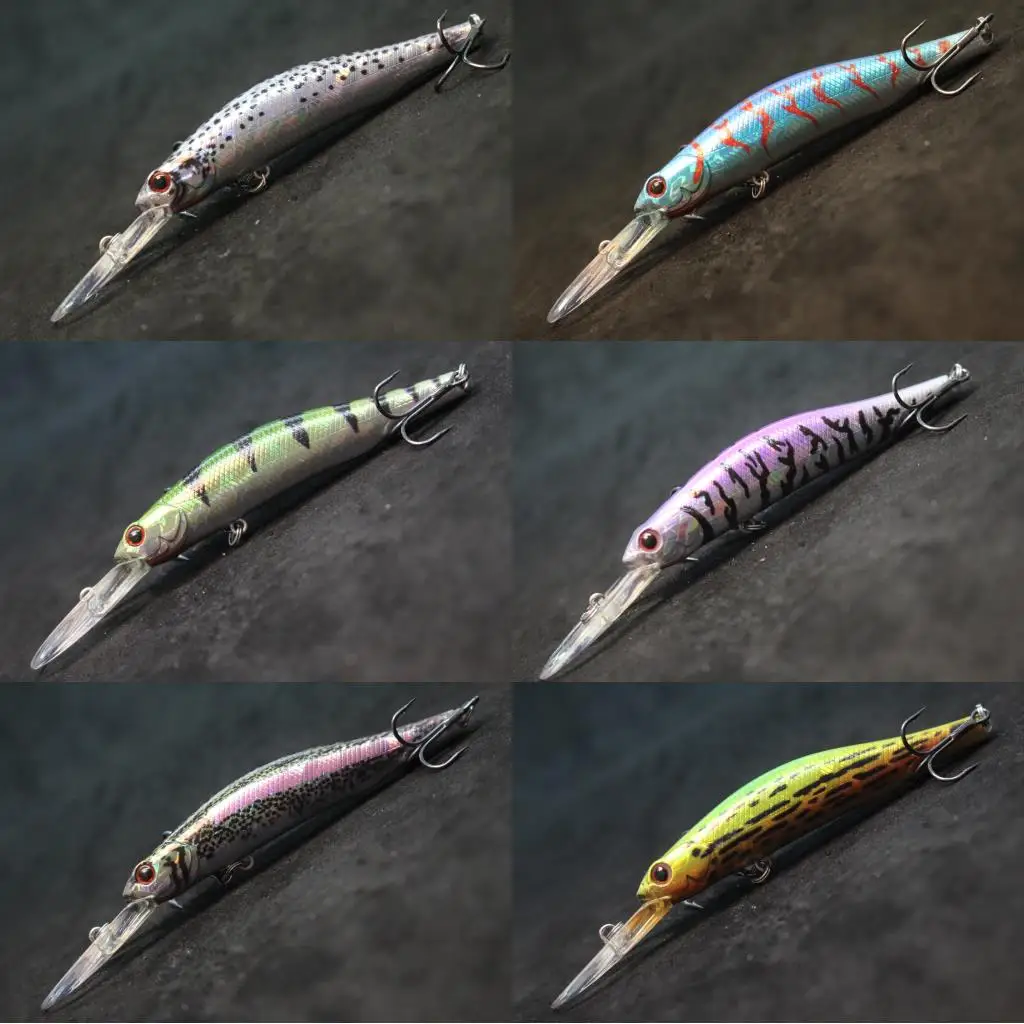 wLure Minnow Fishing Lure 14g 11cm Sinking Jerkbait Deep Diving  M760
