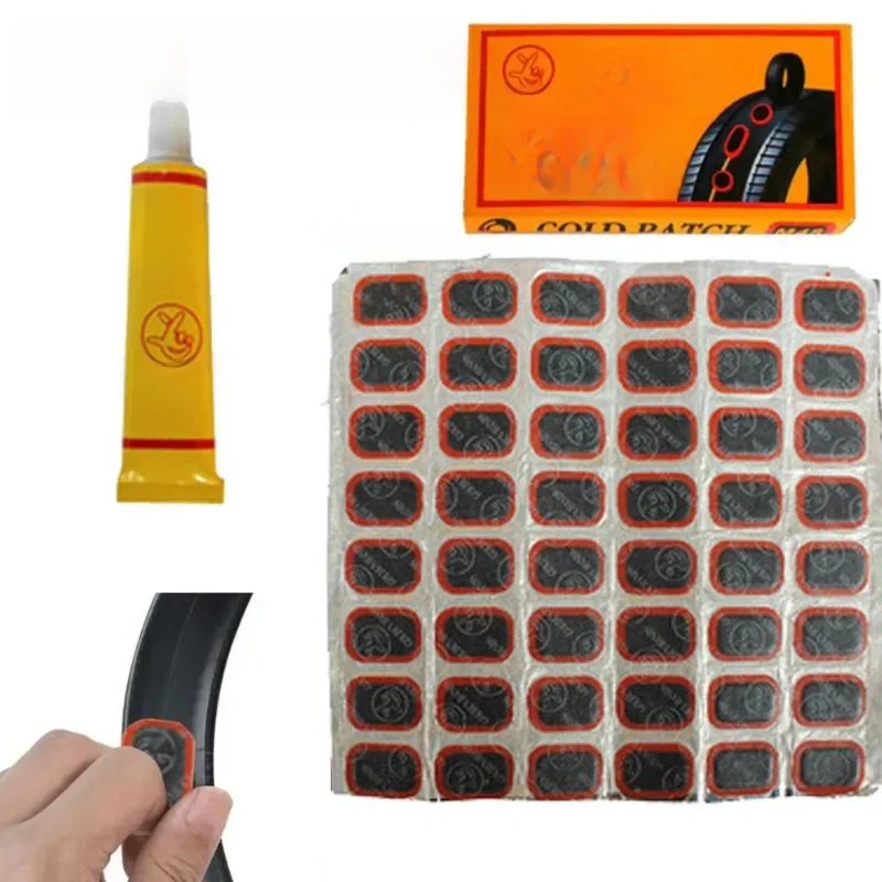 AliExpress Bicycle Repair Patch Kit Bike Tire Tyre Inner Tube Repair Kit with 24/48 Pcs Square Rubber Puncture